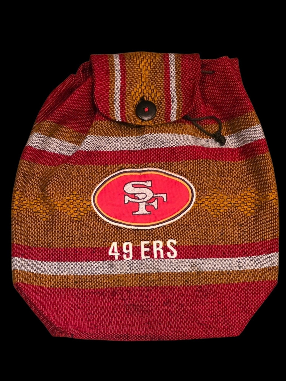 49ers Red and Gold Drawstring Backpack